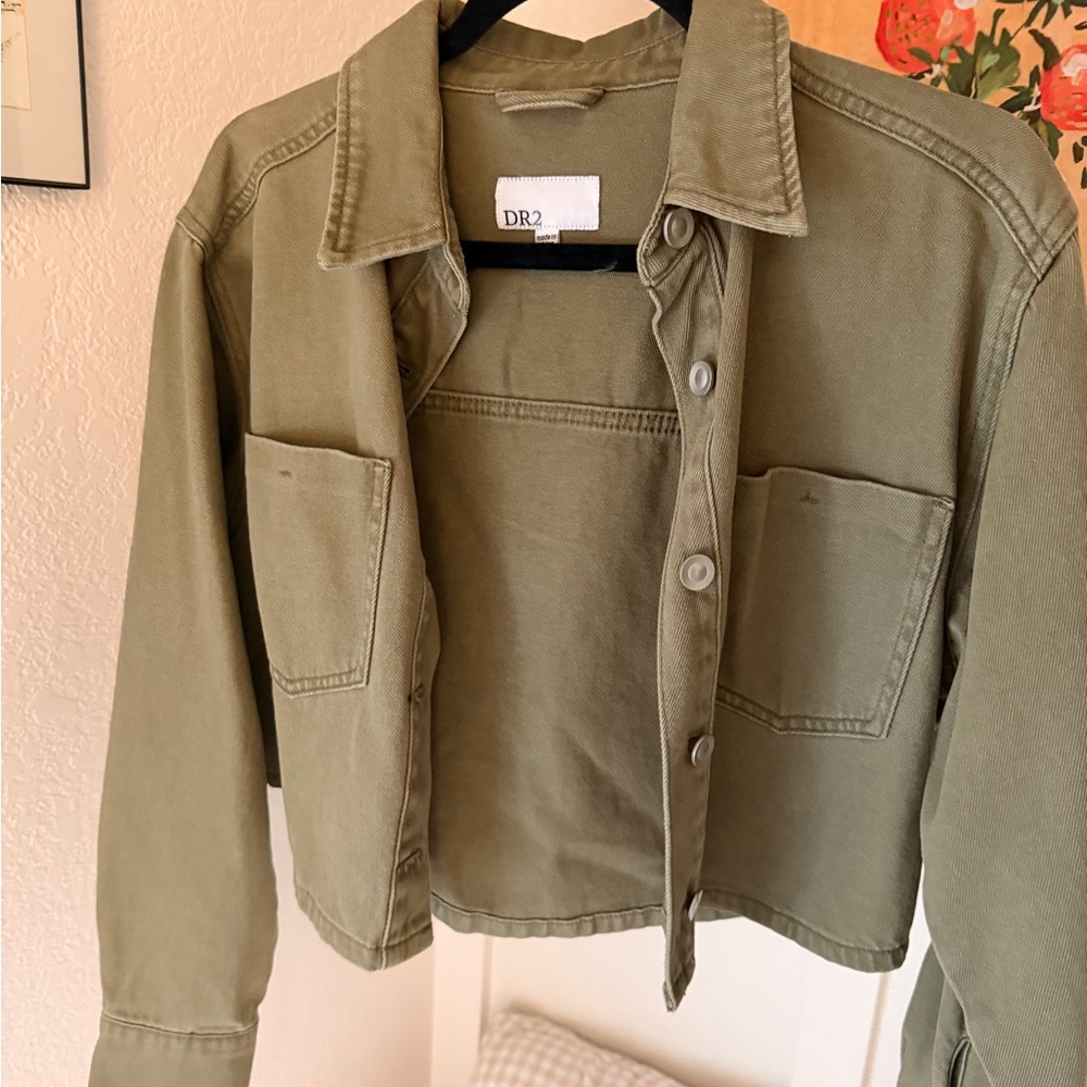 DR2 Women's 100% Cotton Green Utility Jacket